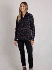 Weird Fish Blue Weird Fish Reena 1/4 Zip Printed Microfleece Sweatshirt - Image 3 of 6