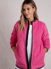 Weird Fish Pink Ariana Eco Full Zip Grid Fleece - Image 3 of 6