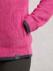 Weird Fish Pink Ariana Eco Full Zip Grid Fleece - Image 4 of 6