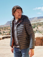 Weird Fish Grey Flete Lightweight Showerproof Padded Jacket - Image 1 of 10