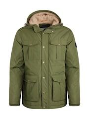 Weird Fish Green Teignmouth Recycled Showerproof Borg Lined Field Jacket - Image 2 of 3