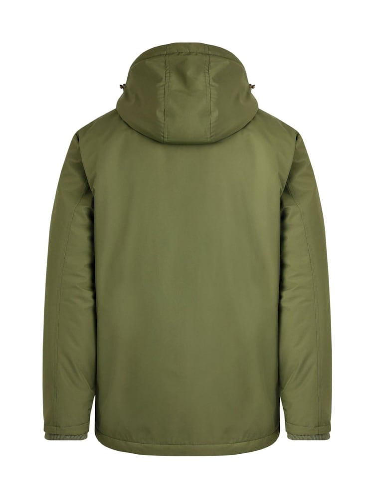 Weird Fish Green Teignmouth Recycled Showerproof Borg Lined Field Jacket - Image 3 of 3