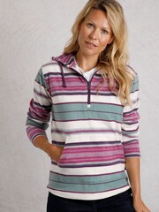 Weird Fish Pink/Cream Lana Printed Microfleece Pop Over Fleece - Image 1 of 5