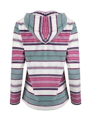 Weird Fish Pink/Cream Lana Printed Microfleece Pop Over Fleece - Image 5 of 5