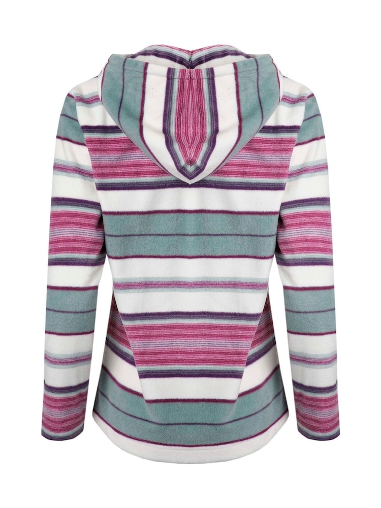 Weird Fish Pink/Cream Lana Printed Microfleece Pop Over Fleece - Image 5 of 5