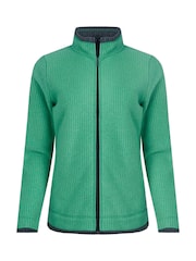 Weird Fish Green Ariana Eco Full Zip Grid Fleece - Image 2 of 3