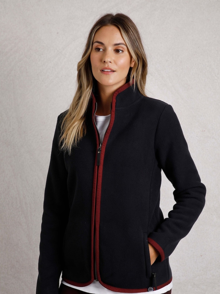 Weird Fish Blue Tiana Eco Polar Fleece Full Zip Jacket - Image 1 of 2