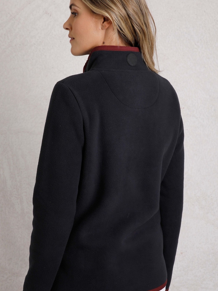 Weird Fish Blue Tiana Eco Polar Fleece Full Zip Jacket - Image 2 of 2