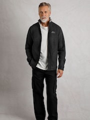Черный - Weird Fish Shires Full Zip Grid Fleece - Image 1 of 7