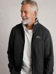 Черный - Weird Fish Shires Full Zip Grid Fleece - Image 3 of 7