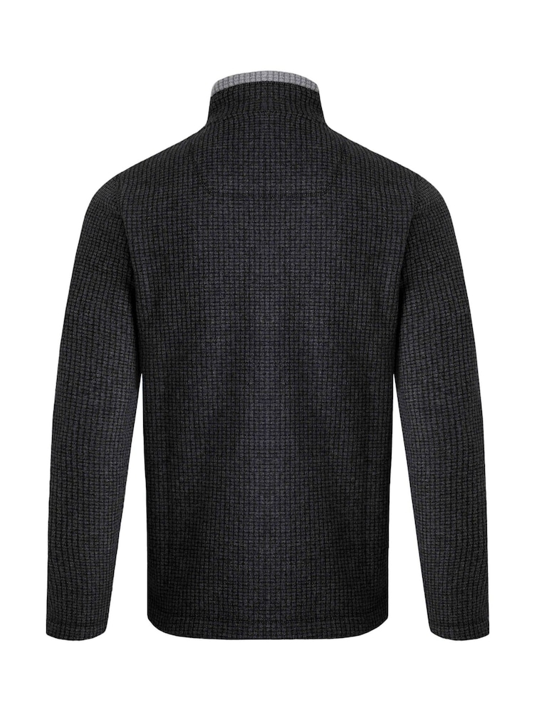 Черный - Weird Fish Shires Full Zip Grid Fleece - Image 7 of 7