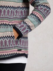 Weird Fish Rochelle Full Zip Printed Micro Fleece - Image 3 of 6