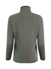 Weird Fish Green Weird Fish Lilie Quarter Zip Herringbone Sweat Top - Image 6 of 6