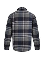 Weird Fish Grey Hollage Quilted Check Shacket - Image 7 of 7