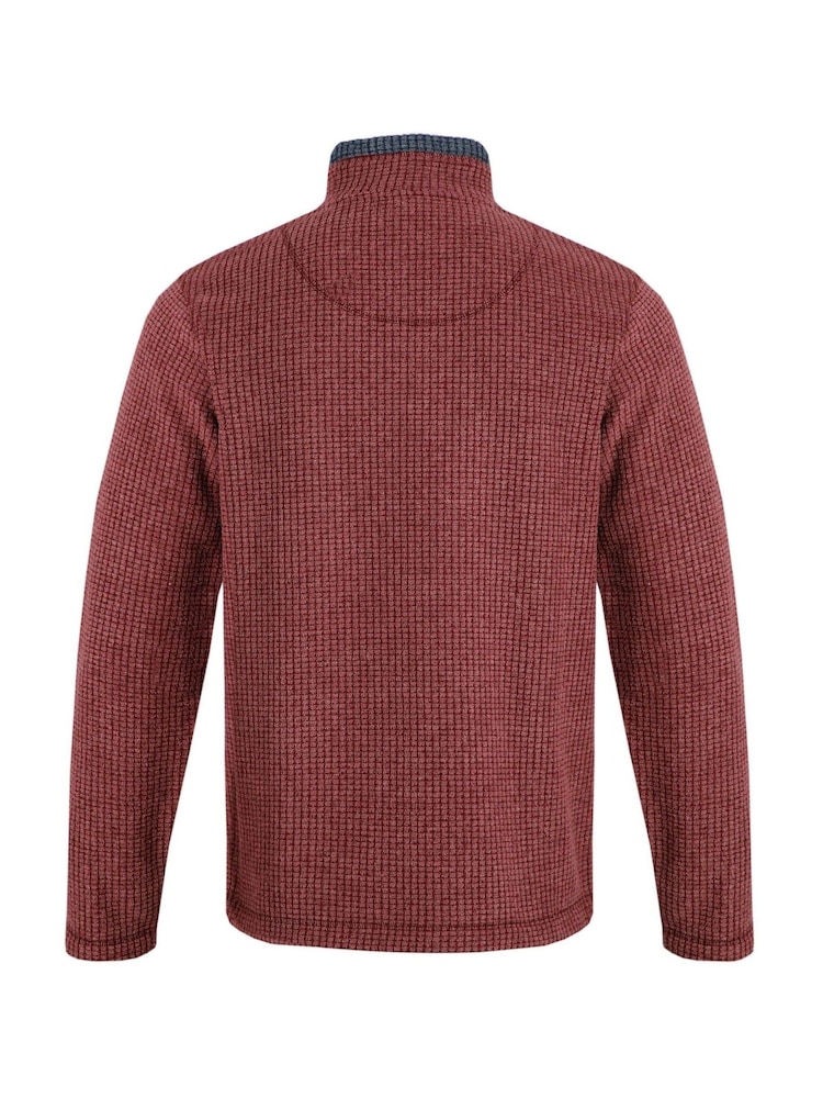 أحمر - Weird Fish Newark Quarter Zip Grid Fleece - صورة 7 من 7 أحمر - Weird Fish Newark Quarter Zip Grid Fleece - صورة 7 من 7