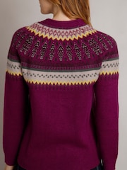 Weird Fish Pink Weird Fish Lowell Eco FairIsle Pattern Jumper - Image 2 of 6