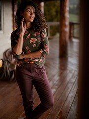 Weird Fish Red Malorri Trousers - Image 1 of 3