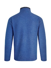 Weird Fish Blue Newark Eco Quarter Zip Grid Fleece - Image 3 of 3