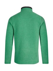 Weird Fish Green Newark Eco Quarter Zip Grid Fleece - Image 3 of 3
