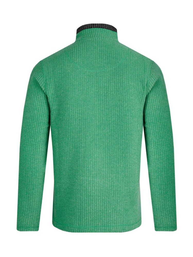 Weird Fish Green Newark Eco Quarter Zip Grid Fleece - Image 3 of 3