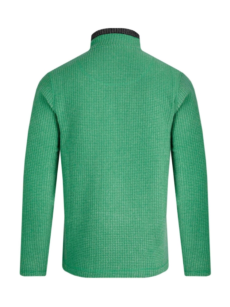 أخضر - Weird Fish Newark Quarter Zip Grid Fleece - صورة 3 من 3 أخضر - Weird Fish Newark Quarter Zip Grid Fleece - صورة 3 من 3