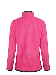 Weird Fish Pink Beyonce 1/4 Zip Grid Fleece - Image 3 of 6