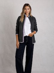 Weird Fish Black Ariana Eco Full Zip Grid Fleece - Image 1 of 6