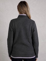 Weird Fish Black Ariana Eco Full Zip Grid Fleece - Image 2 of 6