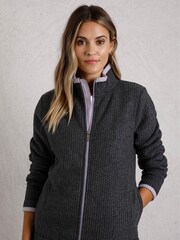 Weird Fish Black Ariana Eco Full Zip Grid Fleece - Image 3 of 6