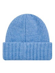 Weird Fish Blue Neve Double Rib Beanie Hat - Image 3 of 3