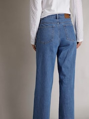 Weird Fish Dark Blue Marl Corine Wide Leg Denim Jeans - Image 2 of 4