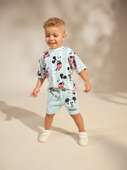 Blue Mickey Mouse T-Shirt & Shorts Set (3mths-8yrs) - Image 1 of 9