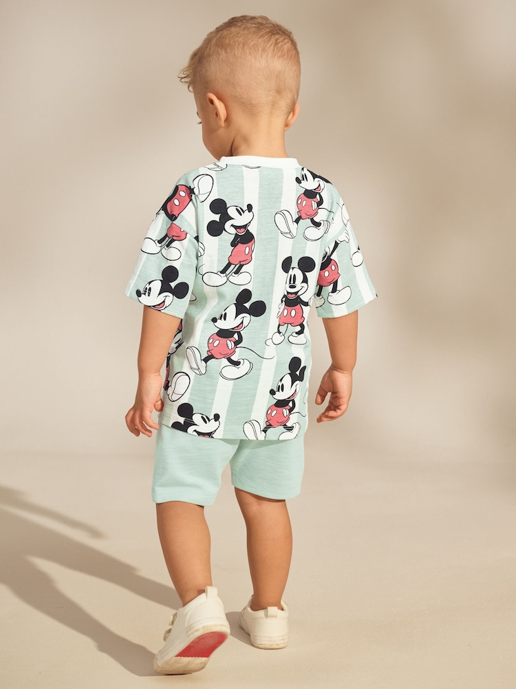 Blue Mickey Mouse T-Shirt & Shorts Set (3mths-8yrs) - Image 2 of 9