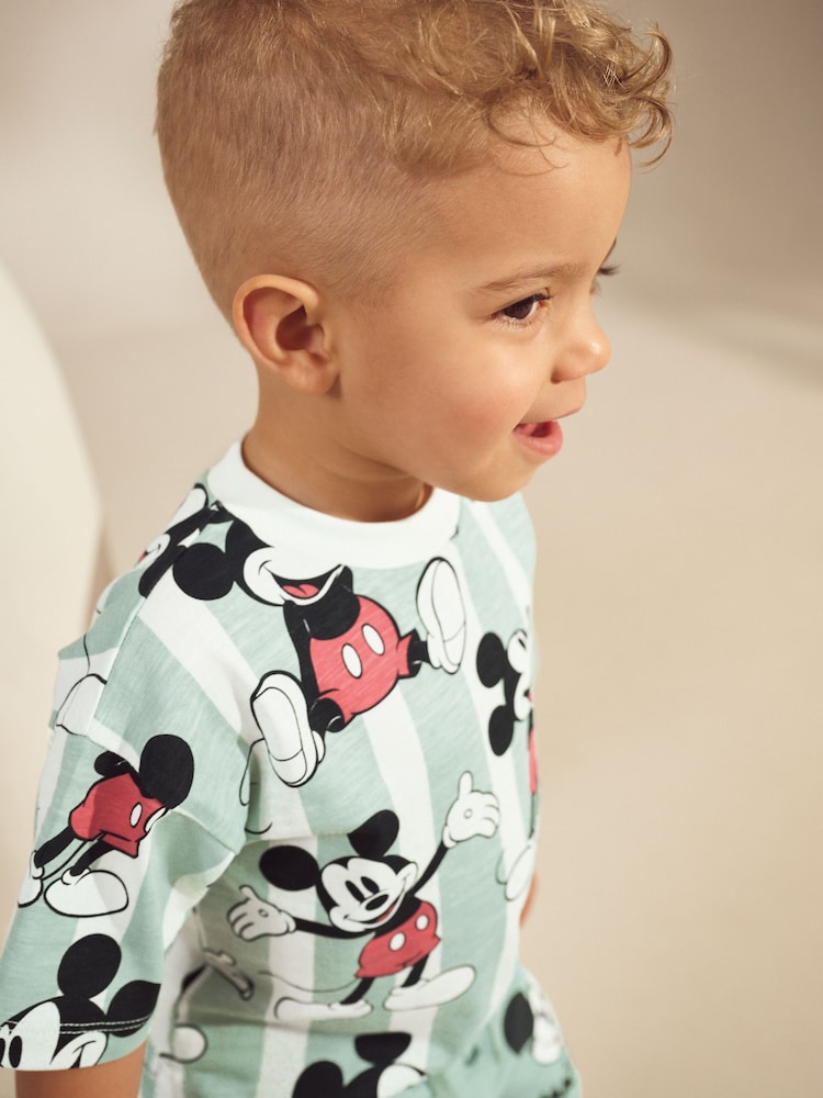 Blue Mickey Mouse T-Shirt & Shorts Set (3mths-8yrs) - Image 4 of 10