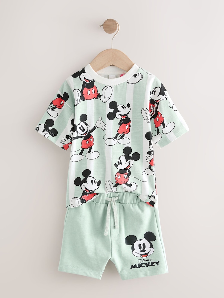 Blue Mickey Mouse T-Shirt & Shorts Set (3mths-8yrs) - Image 8 of 10