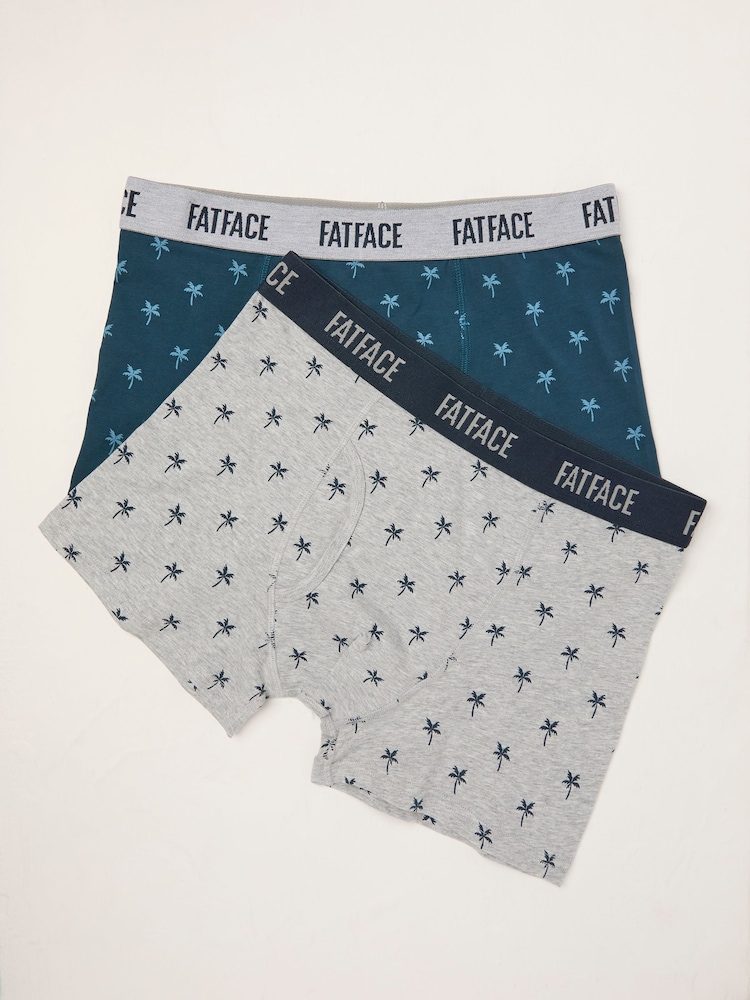 FatFace 2 PAIRS OF PALM TREE BOXERS - Изображение 1 из 2