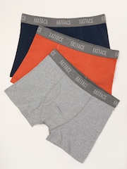 Grey/Orange/Navy - FatFace Classic Boxers 3 Pack - Imagen 1 de 2