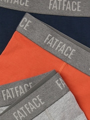 Grey/Orange/Navy - FatFace Classic Boxers 3 Pack - Imagen 2 de 2