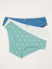 FatFace White Turtle 3 Pack Knickers - Image 1 of 2