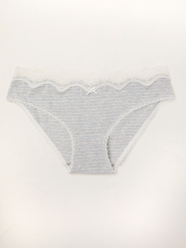 FatFace Grey Stripe Knickers - Image 1 of 2 FatFace Grey Stripe Knickers - Image 1 of 2