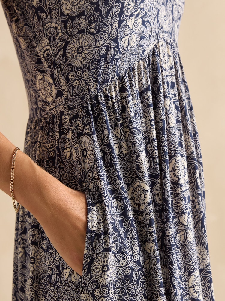 Joules Nia Multi V-Neck Dress - Image 4 of 8