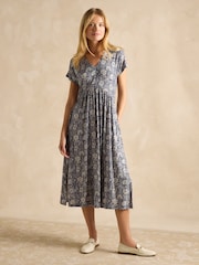 Joules Nia Multi V-Neck Dress - Image 7 of 8