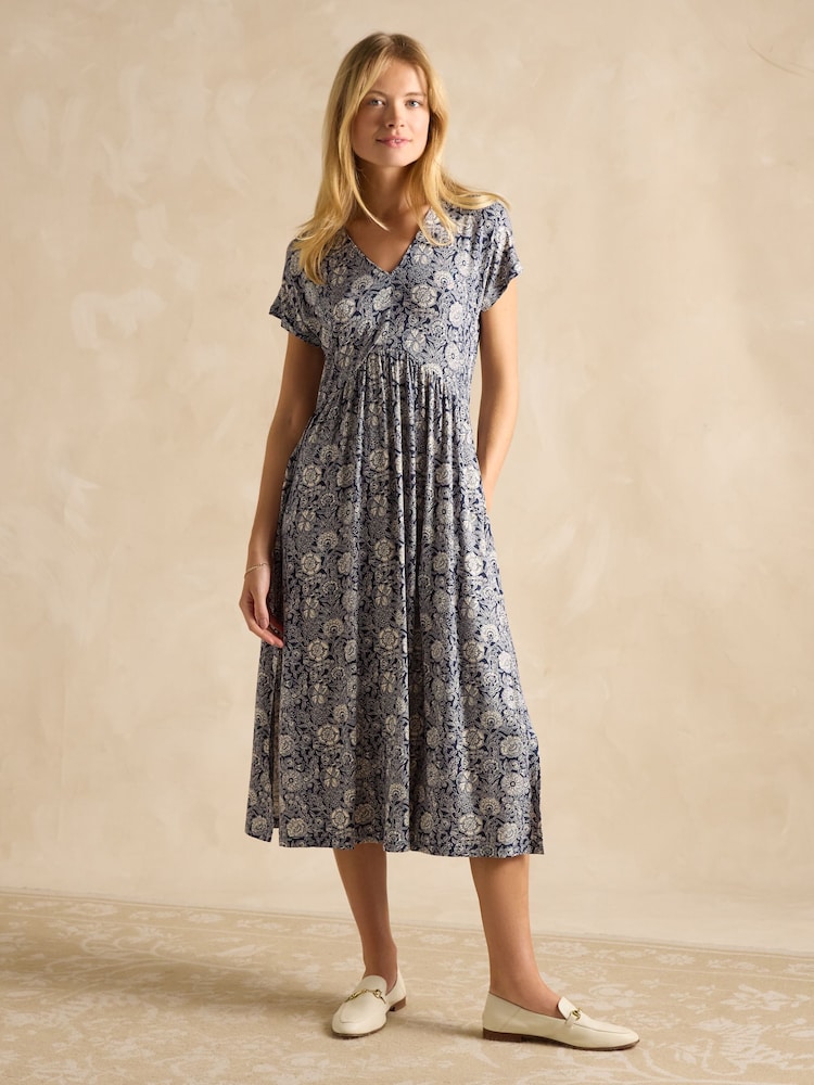 Joules Nia Multi V-Neck Dress - Image 7 of 8