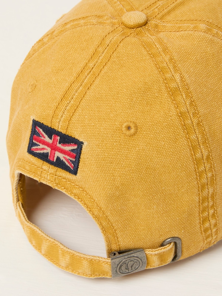 FatFace Mustard Yellow 100% Cotton Canvas Baseball Cap - Image 2 of 2 FatFace Mustard Yellow 100% Cotton Canvas Baseball Cap - Image 2 of 2