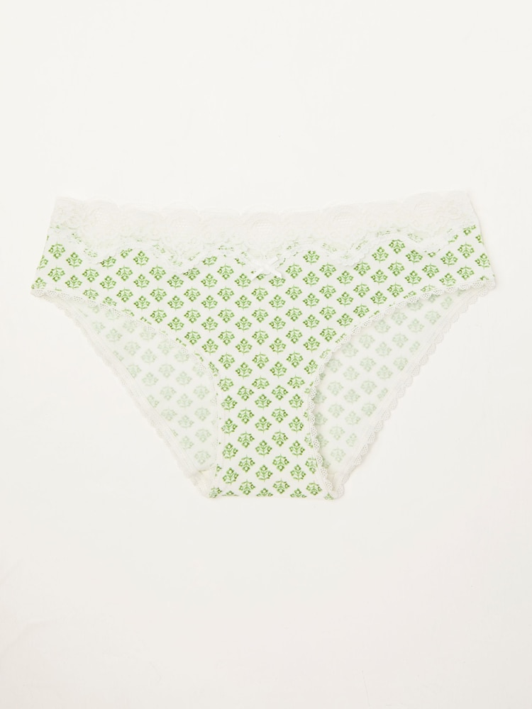 Green DITSY PRINT KNICKERS - Image 1 of 2