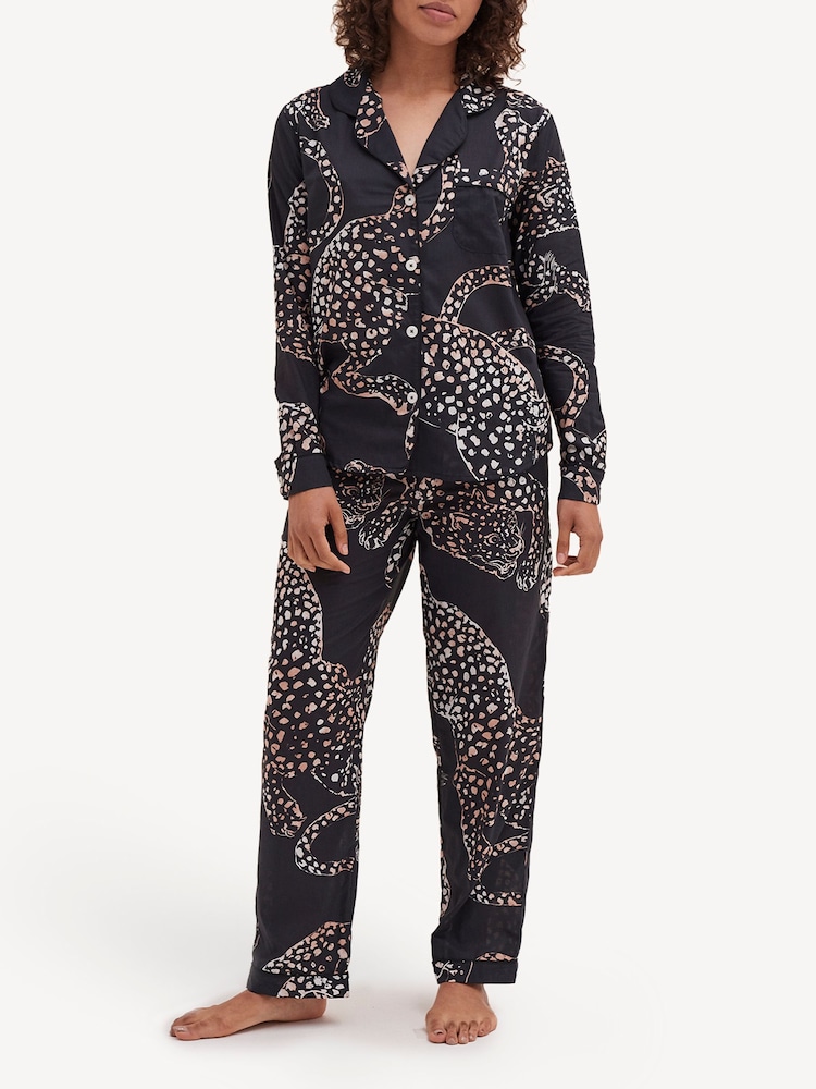 Desmond & Dempsey Navy Long Pyjamas Set - Image 1 of 5