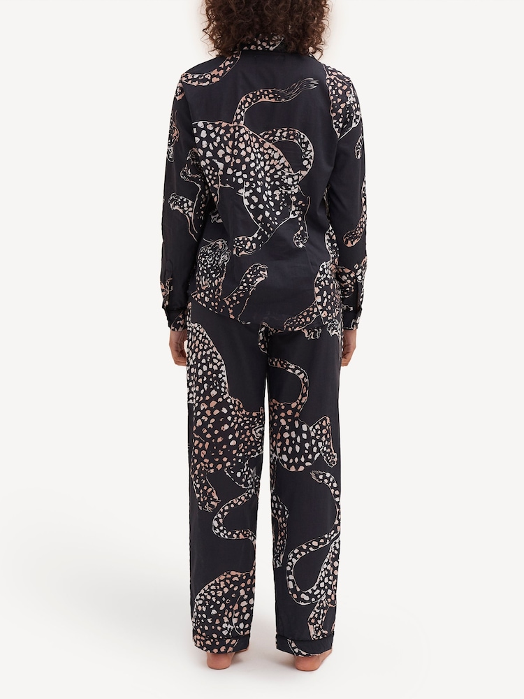 Desmond & Dempsey Navy Long Pyjamas Set - Image 2 of 5