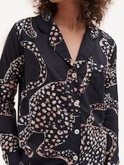 Desmond & Dempsey Navy Long Pyjamas Set - Image 4 of 5
