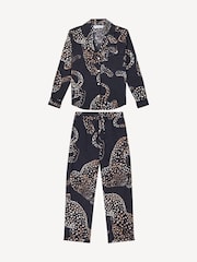 Desmond & Dempsey Navy Long Pyjamas Set - Image 5 of 5