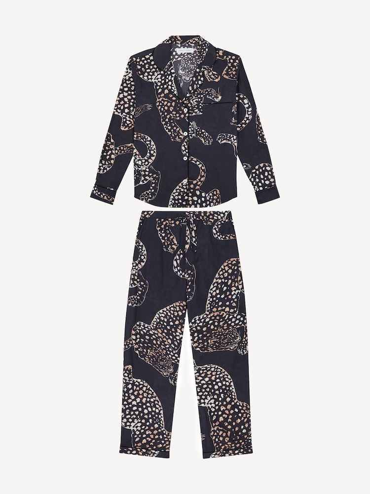 Desmond & Dempsey Navy Long Pyjamas Set - Image 5 of 5